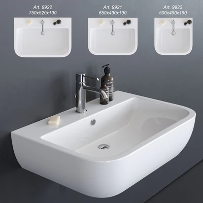 GALASSIA SA02 Washbasin art. 9921 art. 9922 art. 9923 — Вид 1