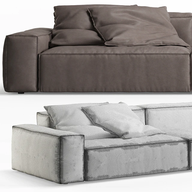 NeoWall Leather Corner Sofa by Living Divani — Скачать