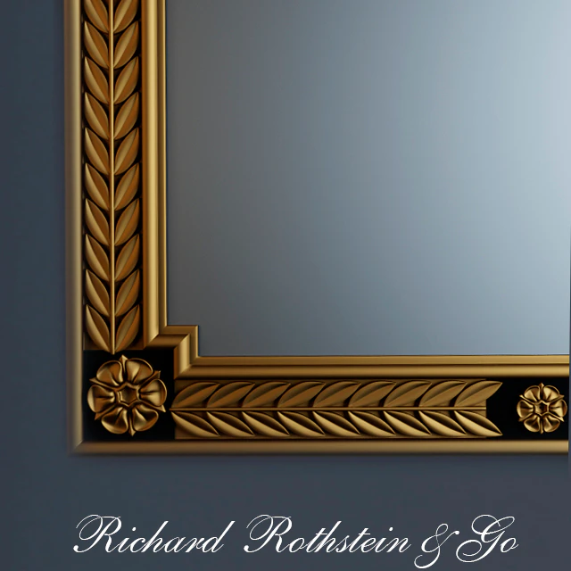 Black and Gold Neoclassical Mirror — Descargar