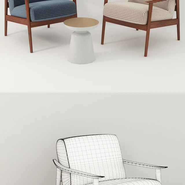 West Elm. Mid-Century Show Wood Upholstered Chair + Martini Two Tone Side Table — Descargar