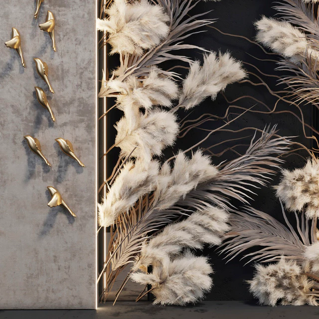 Decorative panel Birds Gold 3 — Скачать