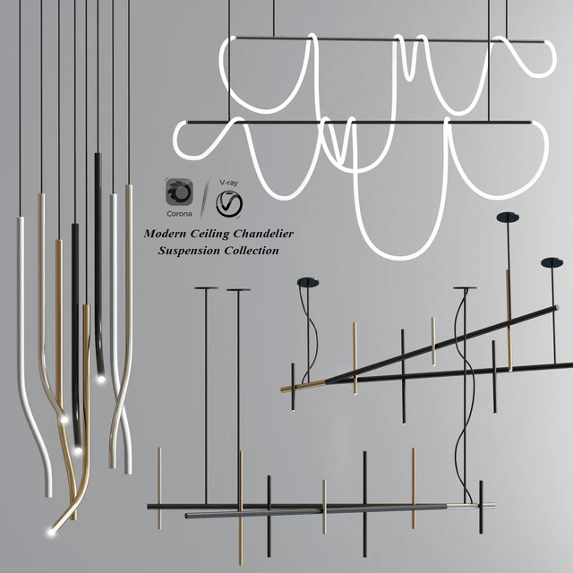 Modern Ceiling Chandelier Suspension Collection — Скачать