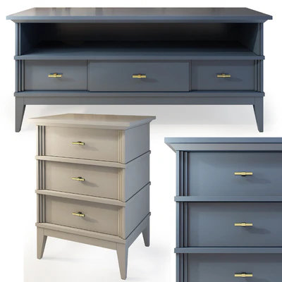 Тумба под телевизор и тумбочка Manhattan. TVstand, nightstand — Вид 2