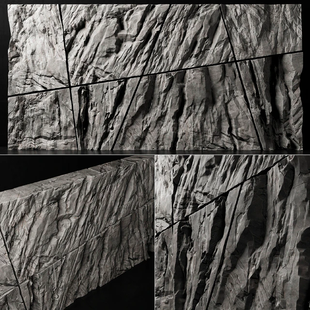 Stone rock wall splinter slab n2 / Stone rock wall slab from parts — Descargar