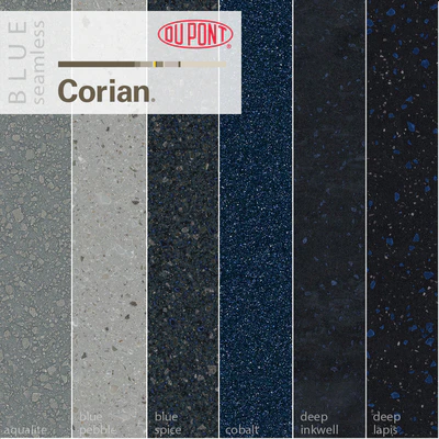 Dupont Corian Kitchen Countertops Blue 1 — Ver 1