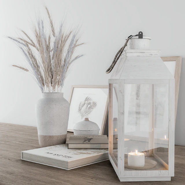 Decorative-set Blue Wheat & Lantern — Descargar
