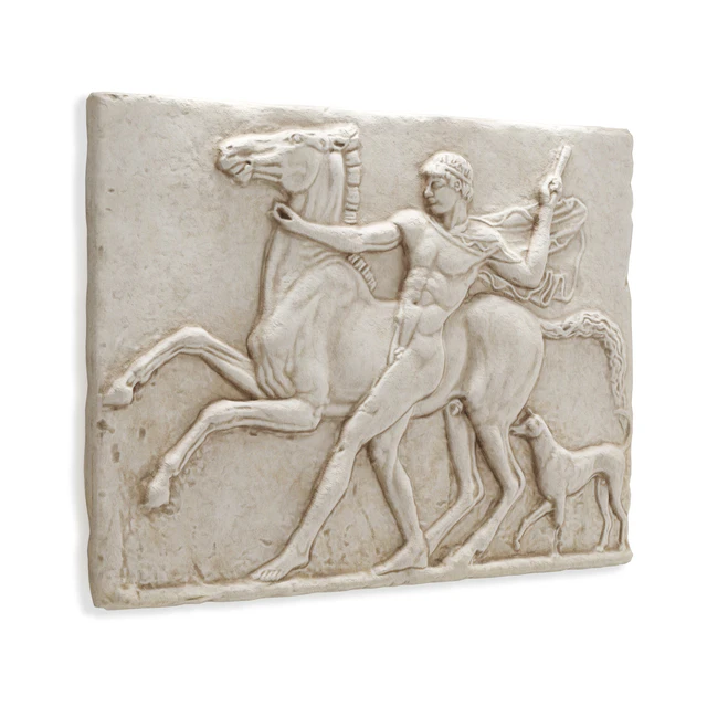 wall greek relief with horse — Descargar