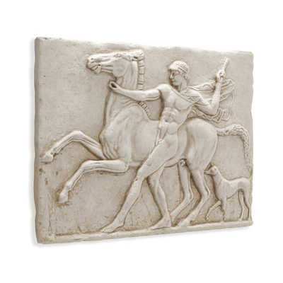 wall greek relief with horse — Ver 3