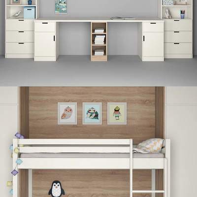 Furniture for children's room with a decor for two children — Ver 2