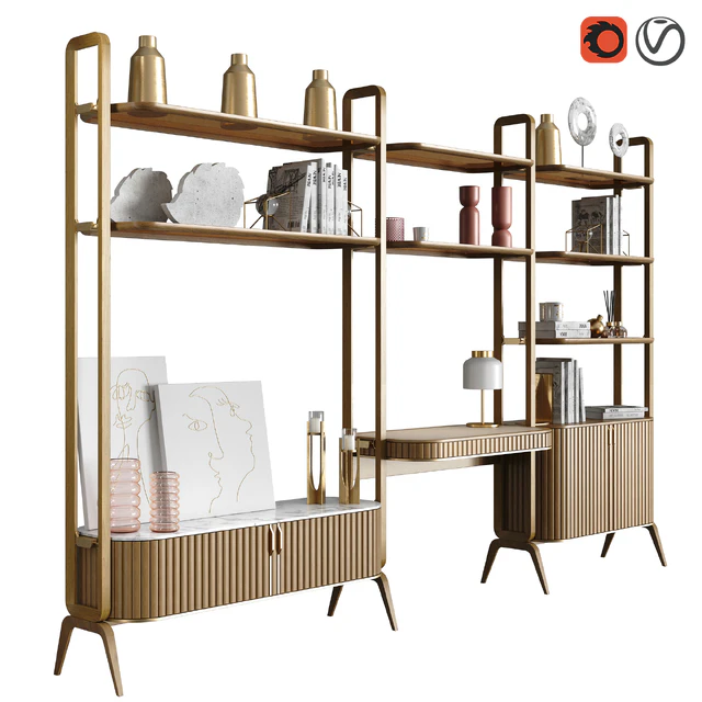 EDEN-ROCK Bookcase with 3 elements Design Sacha Lakic — Скачать