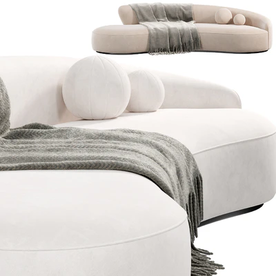 Marseille 2 Curved Sofa ni Mohair, sofas — Ver 2