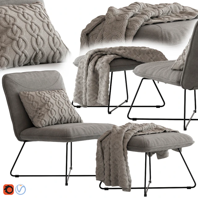 Yolanda Lounge Chair and Ottoman — Скачать
