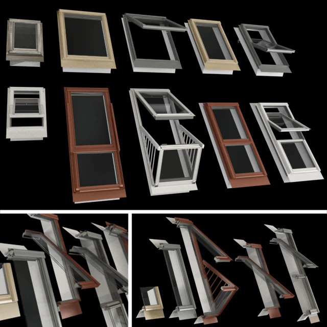 Мансардные окна / Roof windows, mansard — Скачать