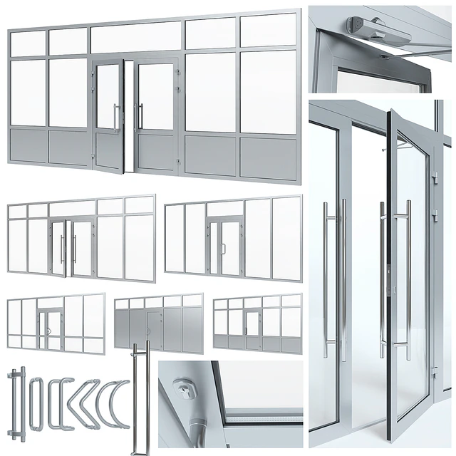 Aluminium door with partitions — Descargar