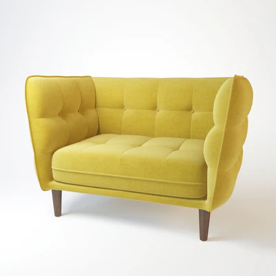 Avro Modern Yellow Fabric Chair — Descargar