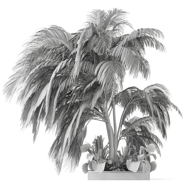 Outdoor Garden set bush and Tree - Garden Set 126 — Скачать