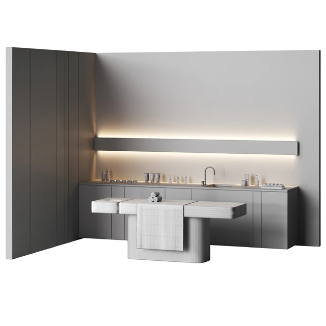 Modern spa with massage couch — Descargar