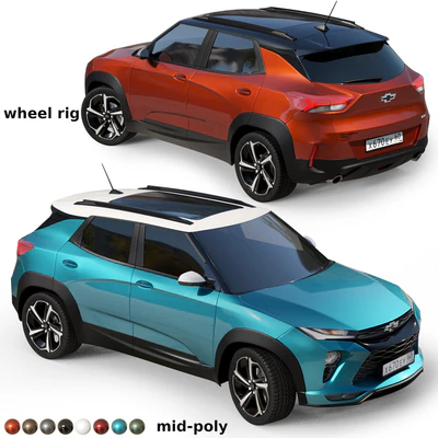 Среднеполигональный автомобиль Chevrolet Trailblazer 2022 — Вид 1