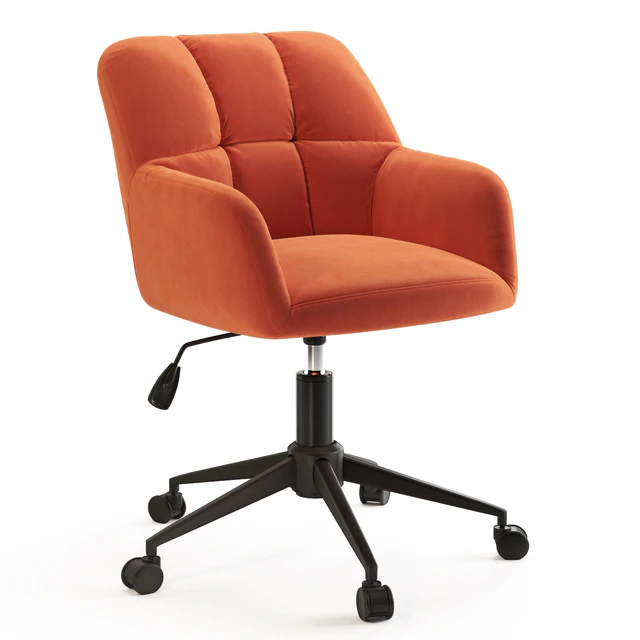 Office chair Elnor Velvet Orange — Descargar