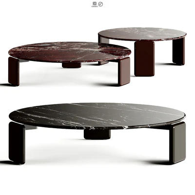 Minotti DRAKE Round Marble Solid Coffee Table — Вид 1