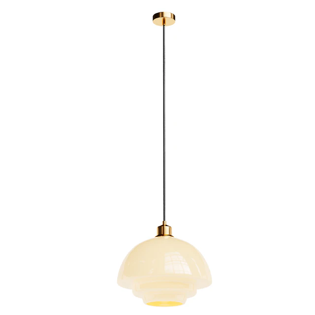 Mid Century Art Milk White Glass Pendant Light — Descargar