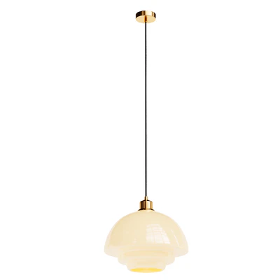 Mid Century Art Milk White Glass Pendant Light — Ver 3