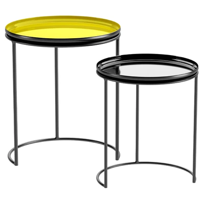 Set of 2 round coffee tables Tivara — Ver 2