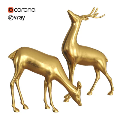 Vintage deer statue — Ver 3