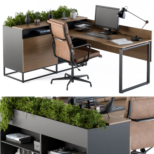 Office Desk L Set — Descargar
