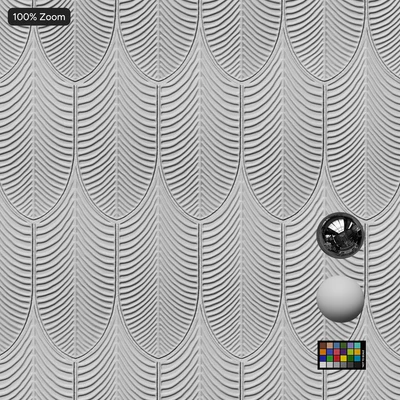 palmetto ceramic embossed tile texture white — Ver 2