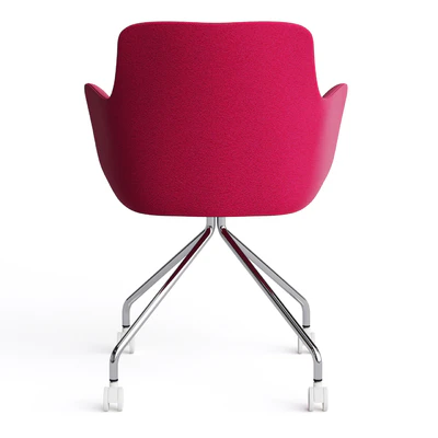 Office chair City by Quadrifoglio, fabric on metal legs with casters — Ver 4
