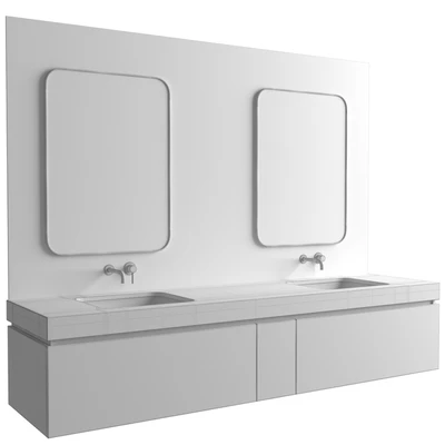 Bathroom Cabinets with washbasins in modern style. Bathroom furniture.Bathroom Sink Cabinets — Ver 2