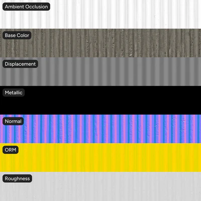 fluted concrete wall texture — Вид 2
