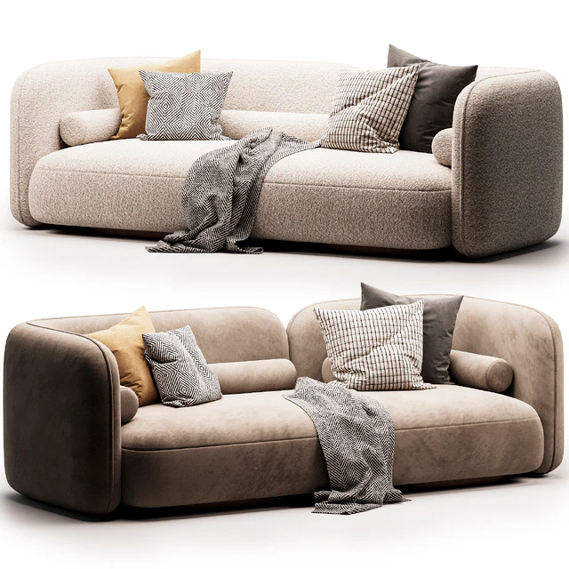 Scandinavian style velvet sofa — Descargar