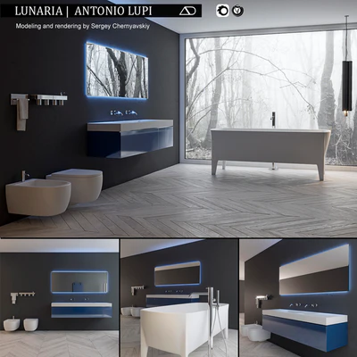 Bathroom furniture set Lunaria — Ver 1