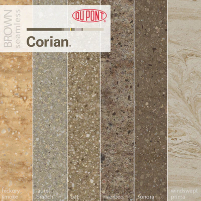 Dupont Corian Kitchen Countertops Brown 1 — Вид 1
