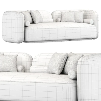 Scandinavian Style Velvet Sofa — Ver 2