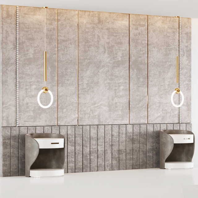 Headboard with pendant lights — Descargar