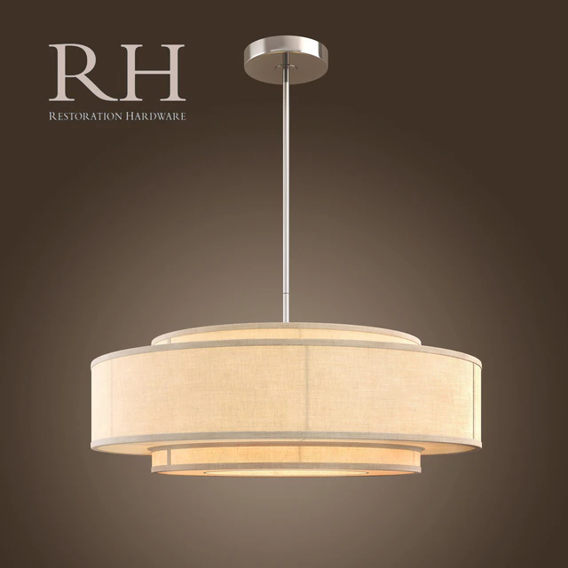 RH / THREE-TIER LINEN BANDED PENDANT - 36 — Descargar