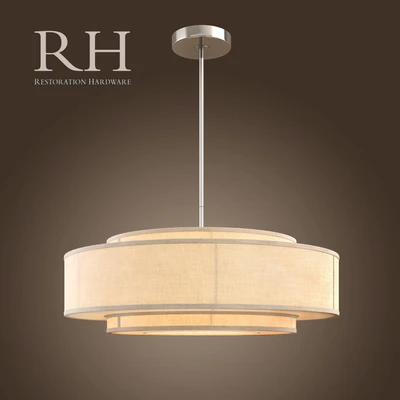 RH / THREE-TIER LINEN BANDED PENDANT - 36 — Ver 1