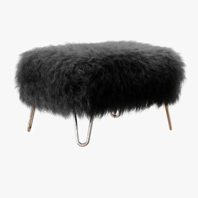 Sara Sheepskin Footstool — Скачать