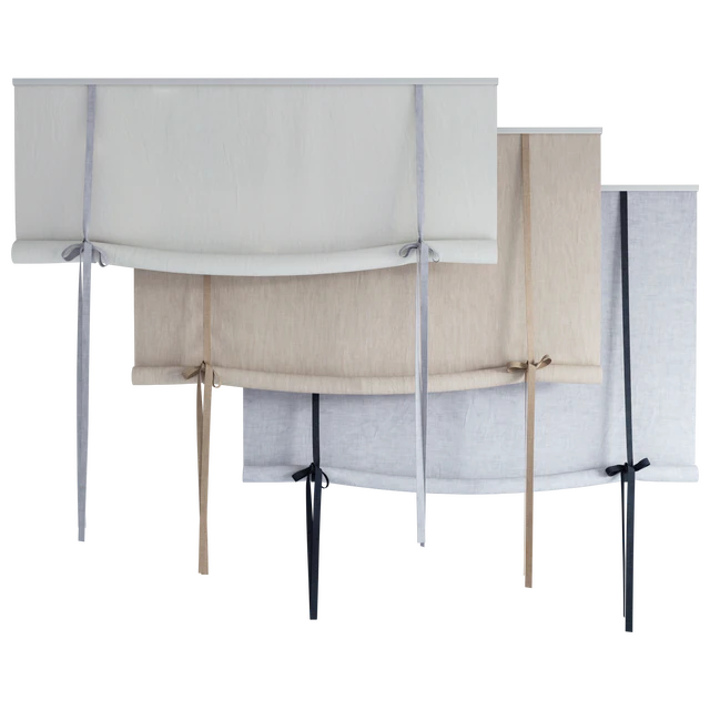 Roman Curtains 194 | Roll-up Curtain | Roller blind with bows — Descargar