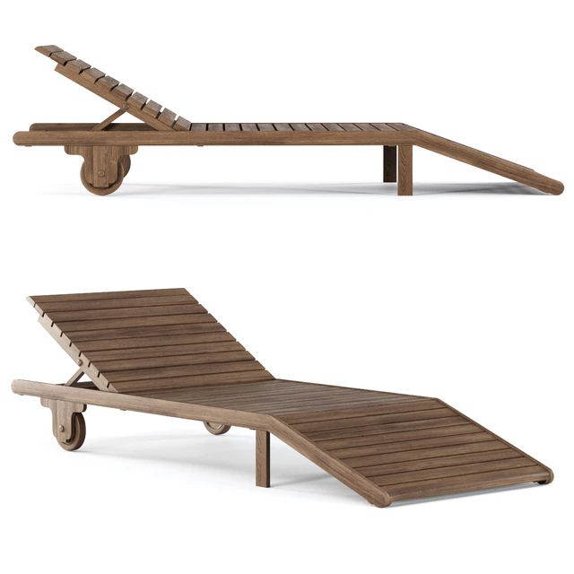 Mary wooden single sunbed by Bpoint Design / Sunbed — Descargar
