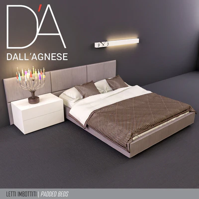Bed Teenager Dallagnese Square and Sommier — Ver 1