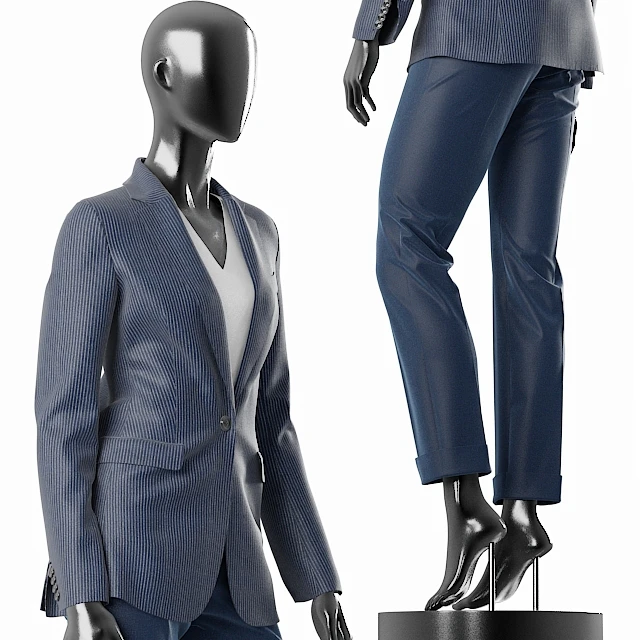 Woman Blue Suit — Descargar