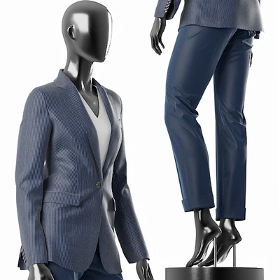 Woman Blue Suit — Ver 2