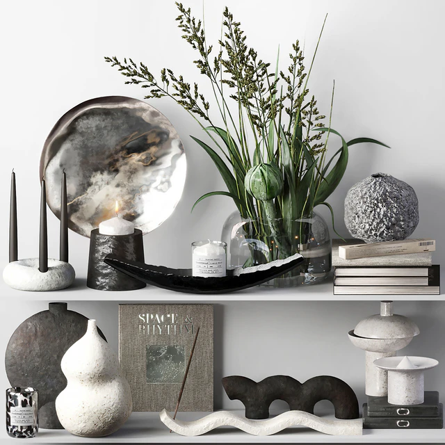 Decorative set 014 with Ceramic and bouquet — Descargar