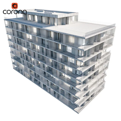 Modern residential building 03 — Вид 3
