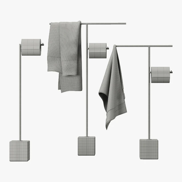 Antonio Lupi BIVIO towel holder, paper roll — Descargar