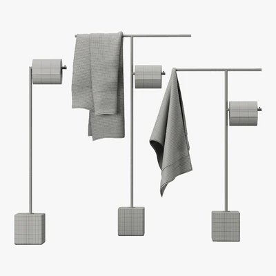 Antonio Lupi BIVIO towel holder, paper roll — Ver 2